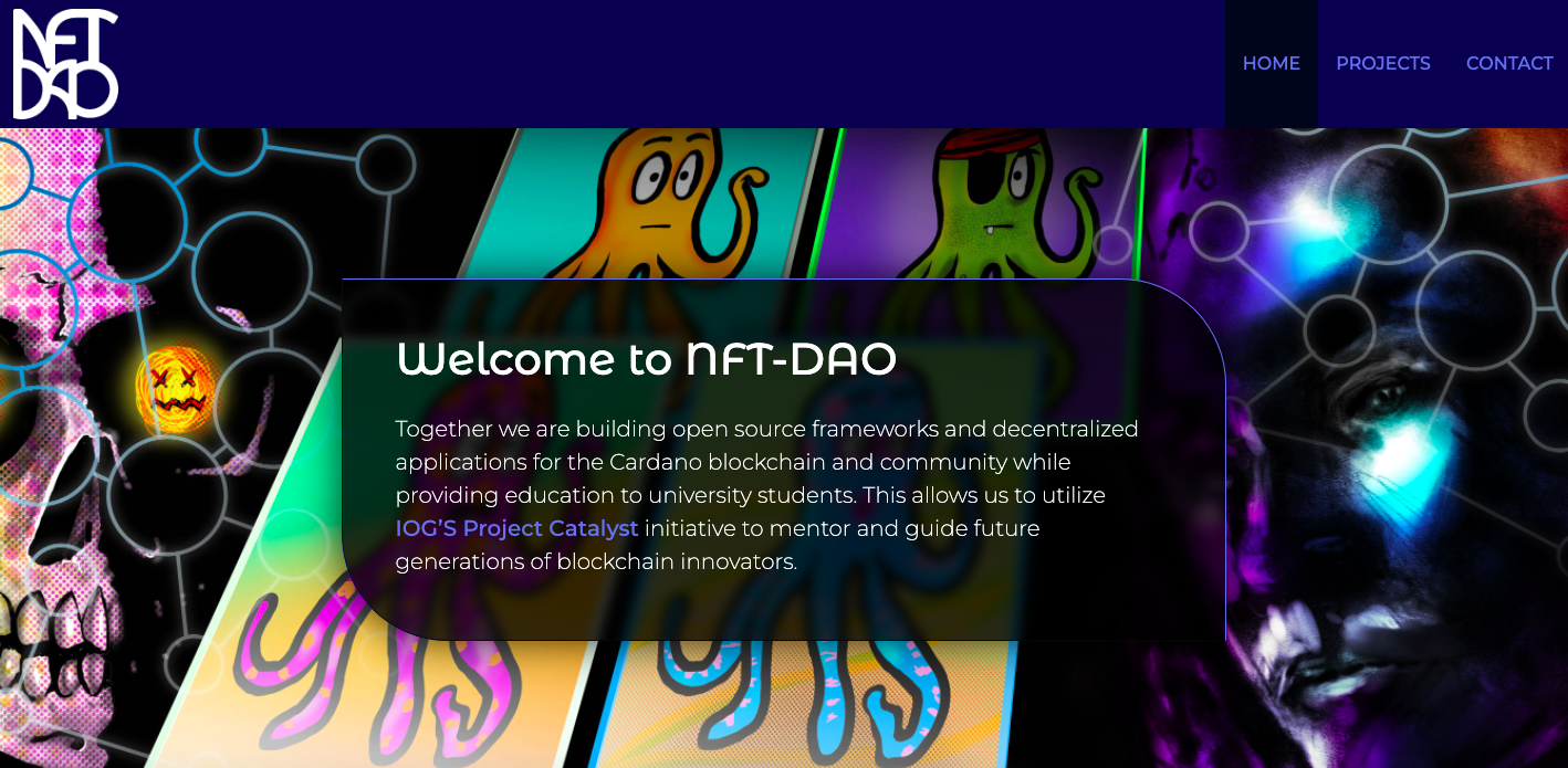 NFT DAO Welcome Page