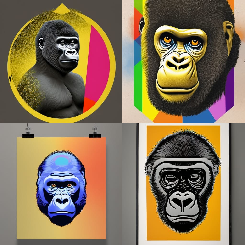 Gorillas Pop Art