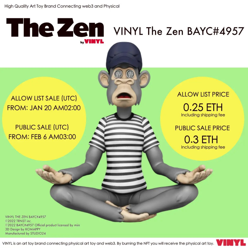 Vinyl The Zen BAYC#4957